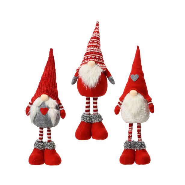 PRAZNIČNA FIGURA DECORIS PALČEK 50 CM RDEČO BELE BARVE SORTIRANO