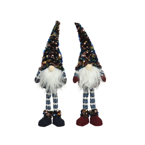 PRAZNIČNA FIGURA DECORIS PALČEK RDEČE/MODRE BARVE VIŠINA 38 CM SORT