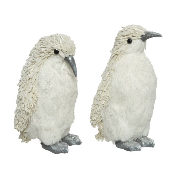 PRAZNIČNA FIGURA DECORIS PINGVIN Z BLEŠČICAMI 11.5X11.5X20 CM SORT