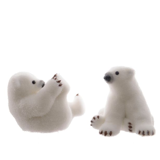 PRAZNIČNA FIGURA DECORIS POLARNI MEDVED 16X22X17 CM SORT