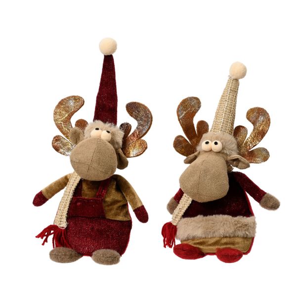PRAZNIČNA FIGURA DECORIS JELEN, 30 CM SORTIRANO