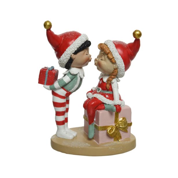 PRAZNIČNA FIGURA DECORIS ŠKRATEK POLJUBČEK 16 CM