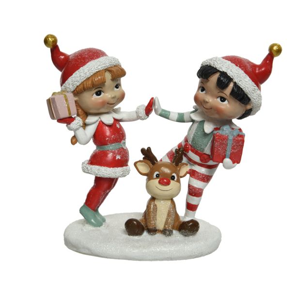 PRAZNIČNA FIGURA DECORIS ŠKRATEK RAJANJE 17 CM