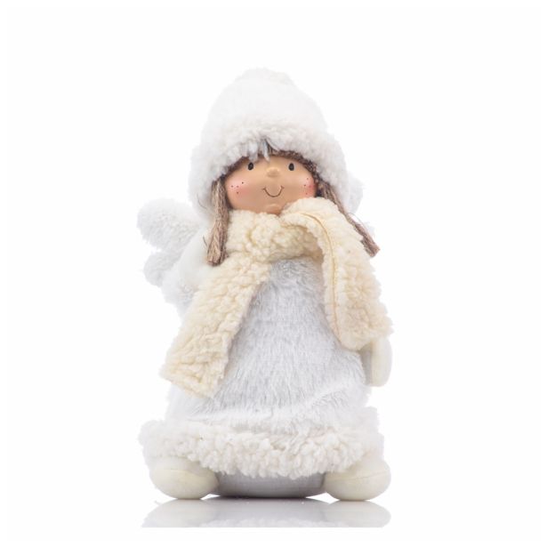 PRAZNIČNA FIGURA GLOSSTYLE ANGEL TEKSTILNI 29 CM SORTIRANO 20X14X29 CM
