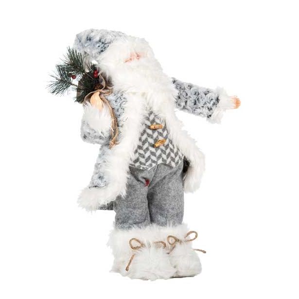 PRAZNIČNA FIGURA GLOSSTYLE BOŽIČEK 55 CM SIVI