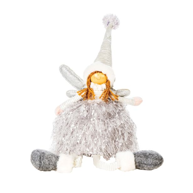 PRAZNIČNA FIGURA GLOSSTYLE DEKLICA Z V. NOGAMI 58 CM TEKSTILNA SORTIRANO