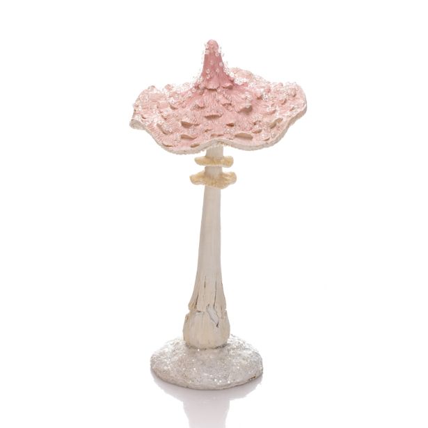 PRAZNIČNA FIGURA GLOSSTYLE GOBICA 22 CM BELO ROZA