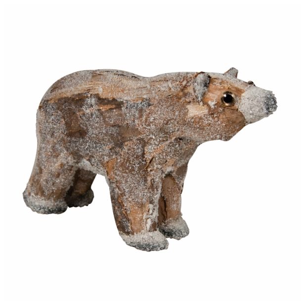 PRAZNIČNA FIGURA GLOSSTYLE MEDVED NATUR 30 CM