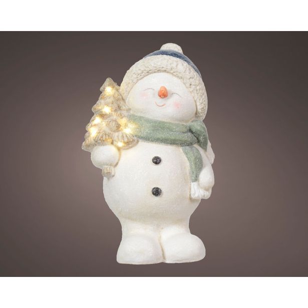 PRAZNIČNA FIGURA LUMINEO MICRO LED SNEŽAK 33.5 CM