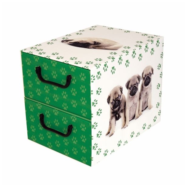 ŠKATLA/ZABOJ MISSSPACE PREDALNIK ZA SHRANJEVANJE Z DVEMA PREDALOMA