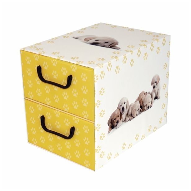 ŠKATLA/ZABOJ MISSSPACE PREDALNIK ZA SHRANJEVANJE Z DVEMA PREDALOMA