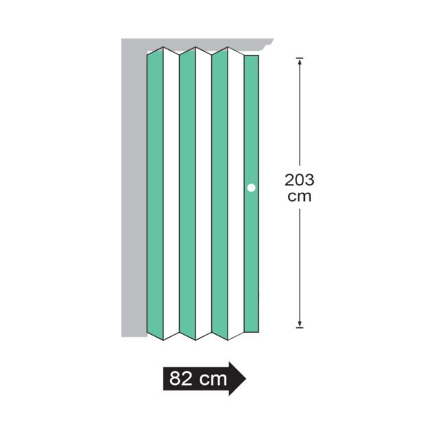 PREKLOPNA VRATA EASYDEAL BELA 82X203 CM