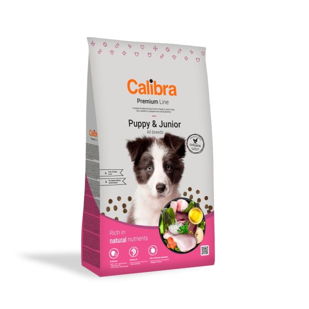 SUHA HRANA ZA PSA CALIBRA PREMIUM PUPPY & JUNIOR 3 KG, PIŠČANEC & RIŽ