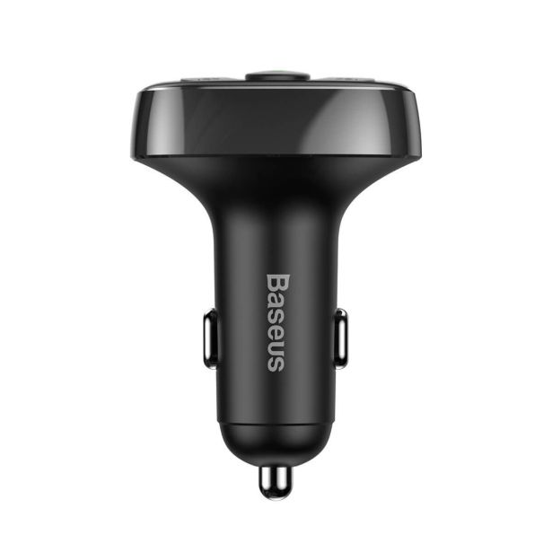 PRENOSNI FM ODDAJNIK BASEUS AVTO FM-ODDAJNIK+POLNILEC BASEUS 2XUSB MICROSD, ČRN