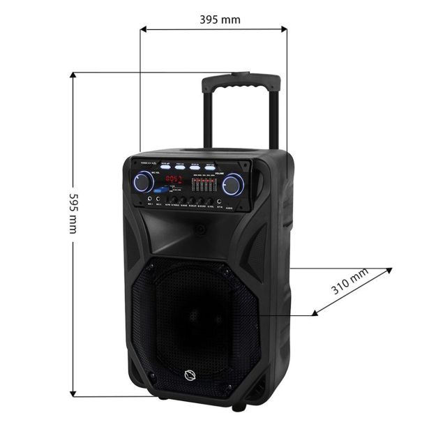 PRENOSNI KARAOKE ZVOČNIK MANTA SPK5021 PRO FONOS ČRN