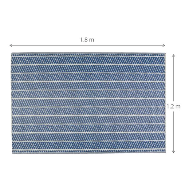 PREPROGA NATERIAL ENOS 120X180 MODRA/BEŽ ZUNANJA