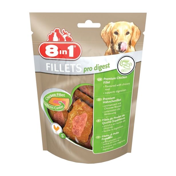 PRIBOLJŠEK ZA PSA 8 IN 1 FILEJI ZA PSA ZA PREBAVO, 80G