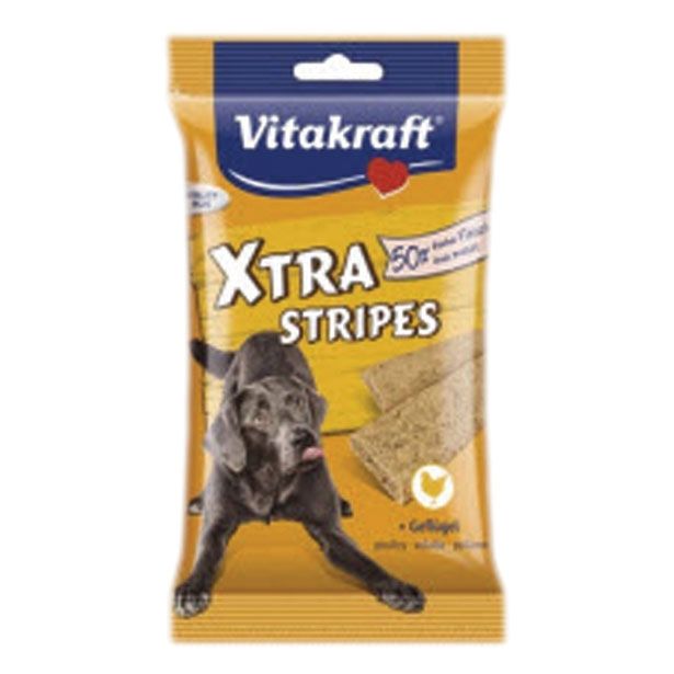 PRIBOLJŠEK ZA PSA VITAKRAFT XTRA STRIPES PERUTNINA 200 G