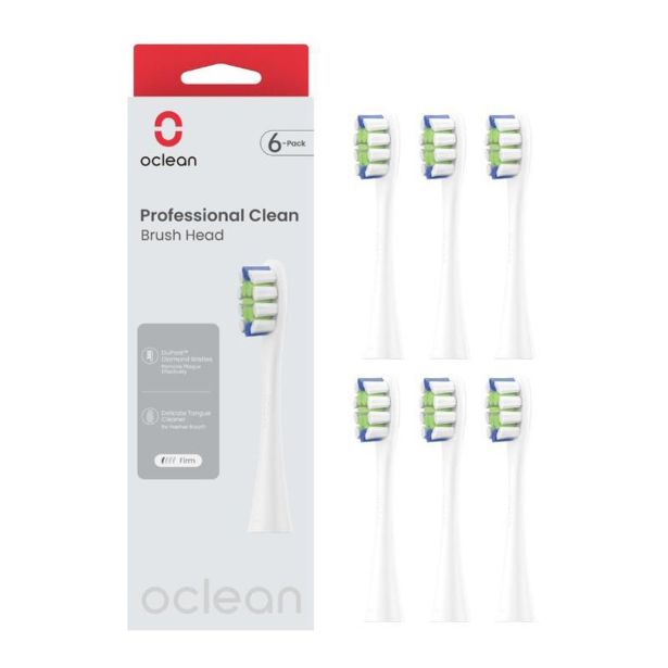 PRIBOR IN DODATKI OCLEAN NASTAVEK PROFESSIONAL CLEAN, 6 KOS, BELA