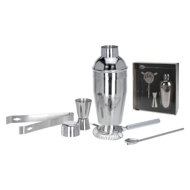 PRIBOR ZA KOKTEJL EXCELLENT HOUSEWARE 5 DELNI SET IZ NERJAVEČEGA JEKLA