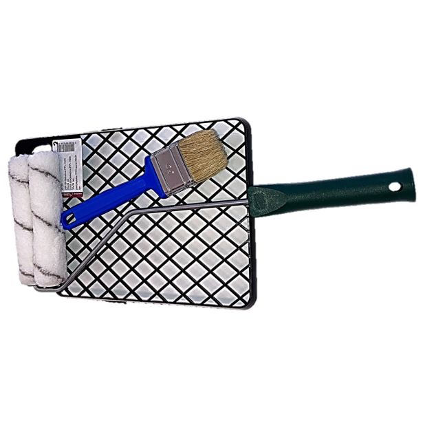 PRIBOR ZA PLESKANJE MTECH SET ŠT.7 5-DELNI-ROČAJ+ 2XVALJ+MREŽICA+ČOPIČ