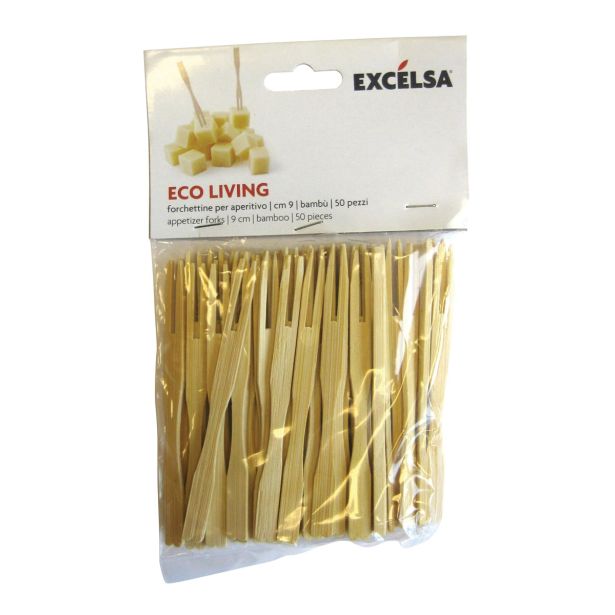 PRIBOR ZA SERVIRANJE NABODALA VILICE 9 CM LES BAMBUS 50/1