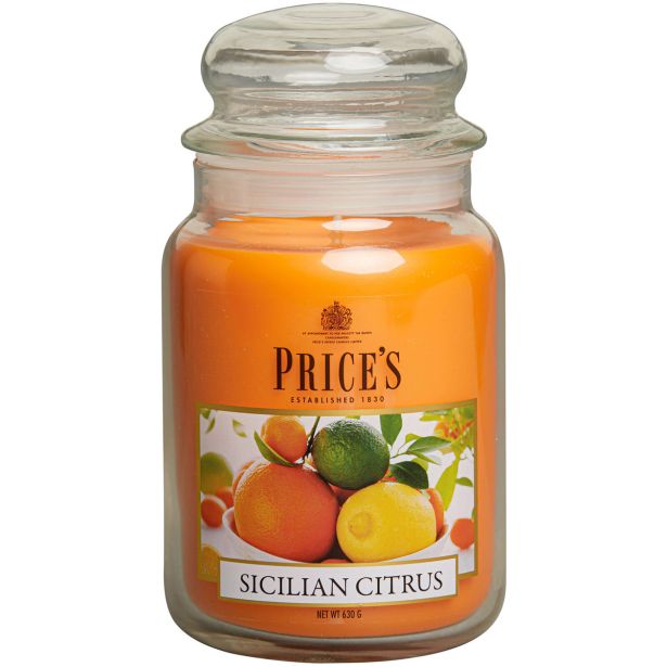 DIŠČEA SVEČA PRICE'S LARGE SICILIAN CITRUS