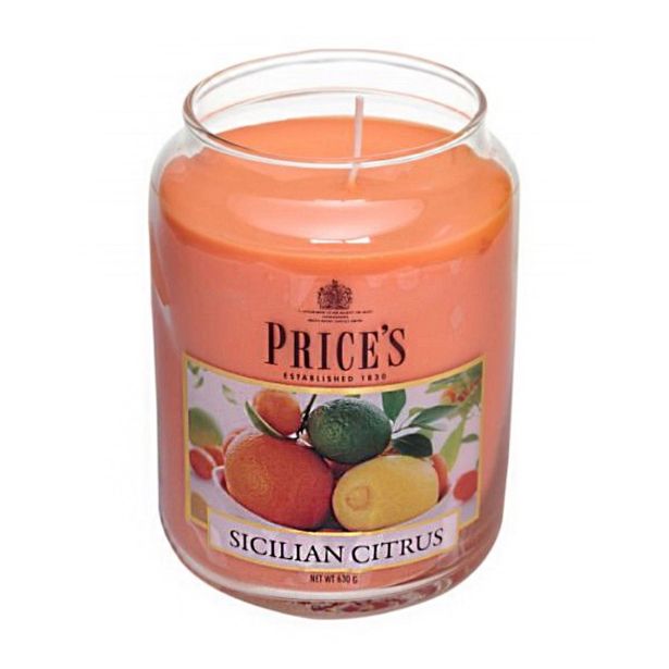 DIŠČEA SVEČA PRICE'S LARGE SICILIAN CITRUS