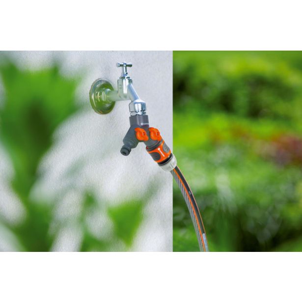 PRIKLJUČEK ZA VODO GARDENA RAZDELILNI VENTIL Z DVEMA ODCEPOMA,NAVOJ PIPE G 3/4