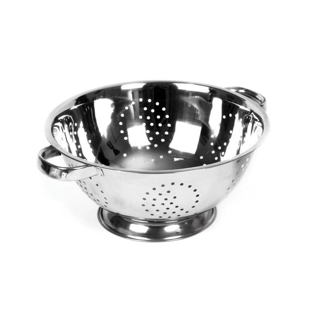 PRIPOMOČEK ZA ODCEJANJE CEDILO Z DVEMA ROČAJEMA 28X34X12.5 CM INOX