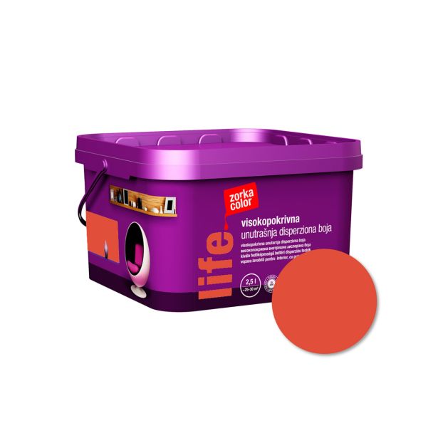 PRIPRAVLJENA BARVA ZORKA COLOR LIFE SCARLET 2015 2.5 L
