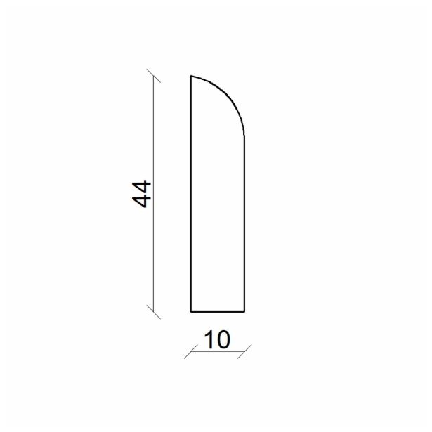 KOTNA ZAKLJUČNA LETEV FN PRO FLEX BEŽ 10X44X2400 MM