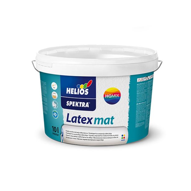 PROFESIONALNA BARVA HELIOS SPEKTRA LATEX MAT BELA 10 L B1