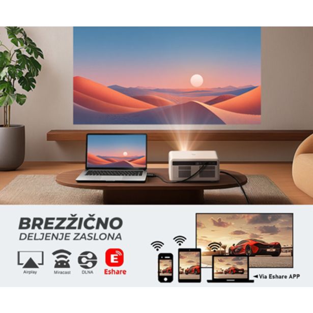 PROJEKTOR BYINTEK LOVE U14 PRO PRENOSNI LED PROJEKTOR
