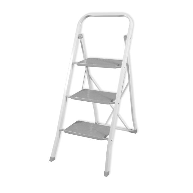 PROSTOSTOJEČA LESTEV ARTEX 3 STOPNIČNA, KOVINSKA BELA