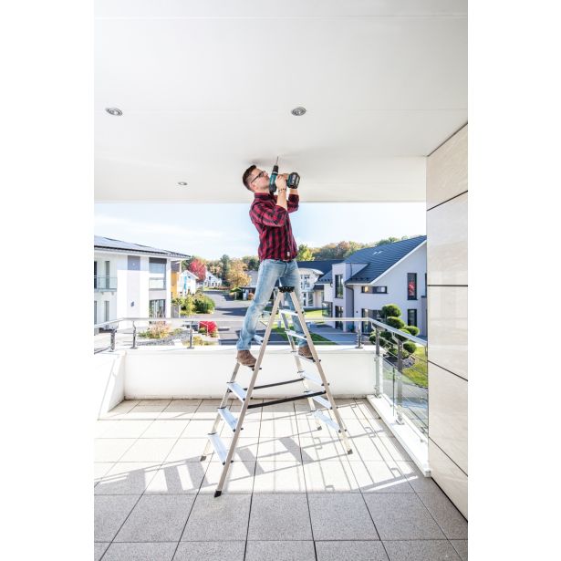 PROSTOSTOJEČA LESTEV KRAUSE MONTO DOPPLO 2X8 STOPNIC 1.7M DELOVNA VIŠINA 3.3M