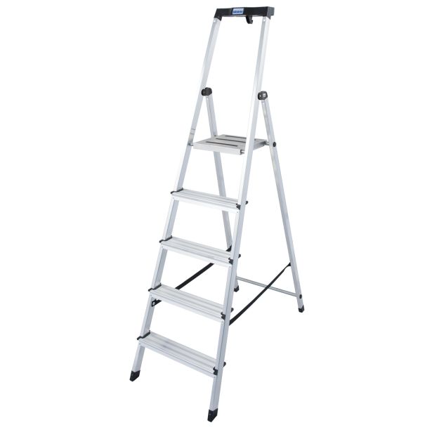 PROSTOSTOJEČA LESTEV KRAUSE MONTO 1X5 STOPNIČNA 1.65M DELOVNA VIŠINA 3.05M