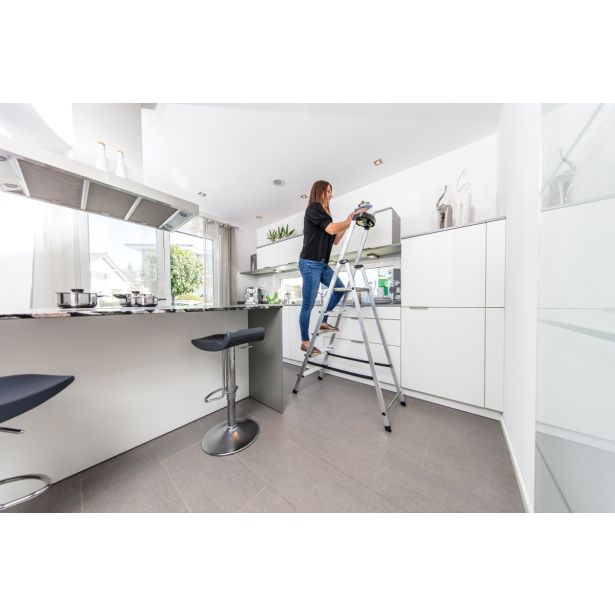 PROSTOSTOJEČA LESTEV KRAUSE MONTO 1X5 STOPNIČNA 1.65M DELOVNA VIŠINA 3.05M