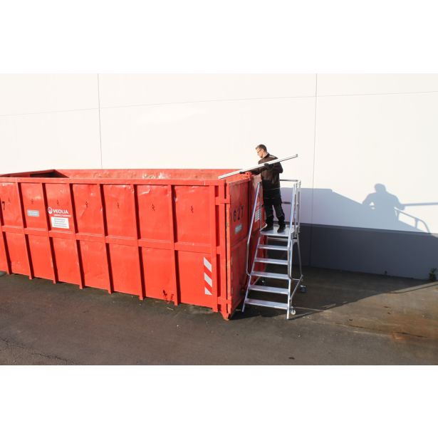 PROSTOSTOJEČA LESTEV KRAUSE STABILO PREMIČNI PODEST 6 STOPNIC BREZ ROČAJEV/OGRAJE