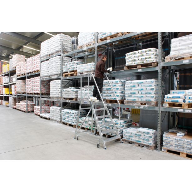 PROSTOSTOJEČA LESTEV KRAUSE STABILO PREMIČNI PODEST 6 STOPNIC BREZ ROČAJEV/OGRAJE