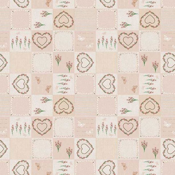 PRT NA ROLI NESE COLIBRI, SRČKI RJAVI ŠIRINA 120 CM