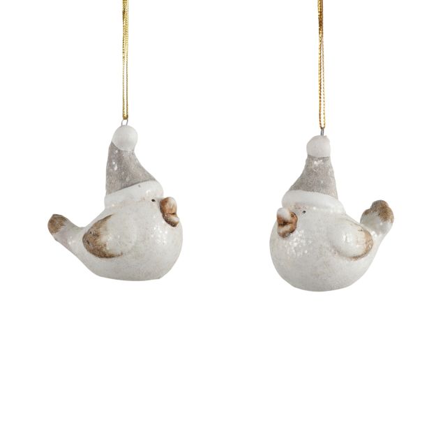 OKRASEK ZA JELKO PTIČEK BEL