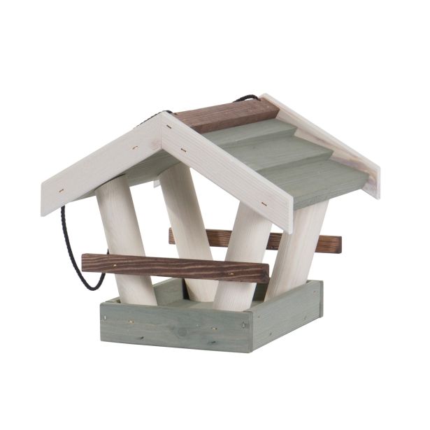 PTIČJA HIŠICA BELO / SIVA / RJAVA 29X26X24 CM