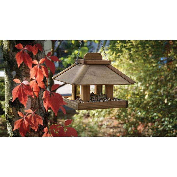 VRTNARSKI PRIPOMOČEK PTIČJA HIŠICA RJAVA PLEXI 29X29X24 CM