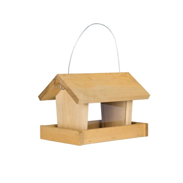 VRTNARSKI PRIPOMOČEK PTIČJA HIŠICA RJAVA Z ZANKO 19X28X20 CM