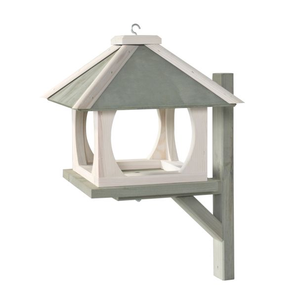 PTIČJA HIŠKA BELO SIVA 29X34X47 CM Z OBEŠALOM