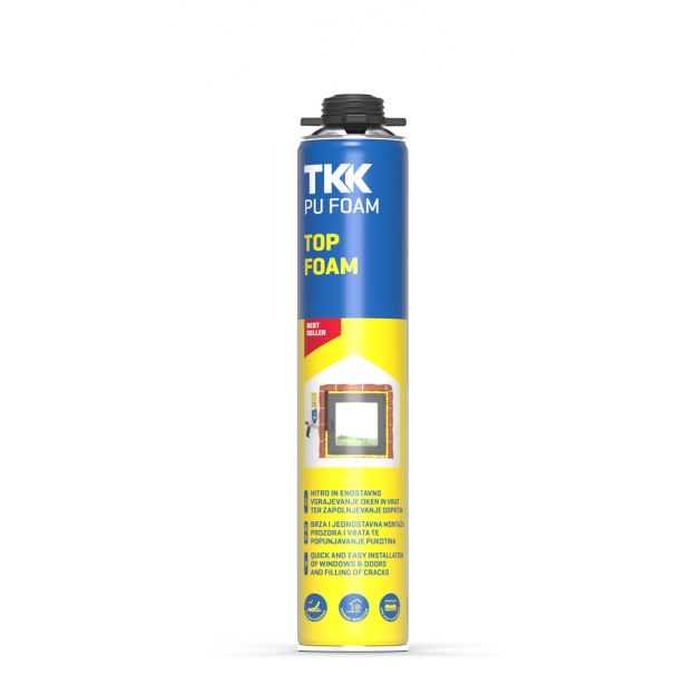 POLIURETANSKA PENA TKK PU FOAM TOP FOAM GUN GRADE 750 ML - MONTAŽNA
