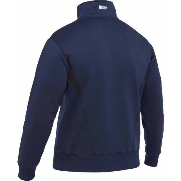 PULOVER BISLEY RAWSON 1/4 ZIP FLIS SIVA ŠT. 3XL