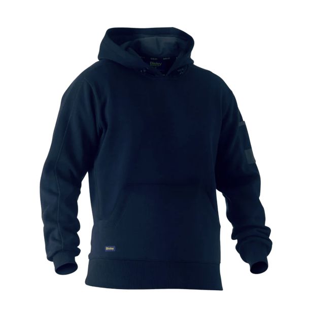PULOVER BISLEY S KAPUCO IZ FLISA MODRA ŠT. 2XL