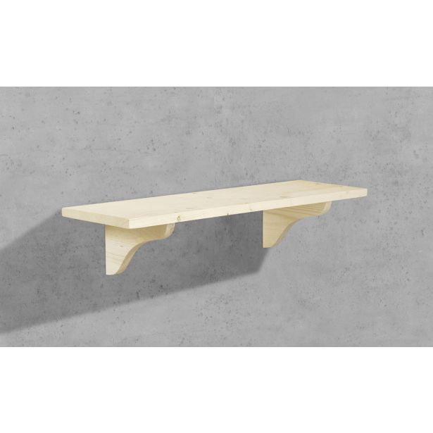 LESENA POLICA PUR LIPA 600X180X16 MM POLICA+NOSILEC